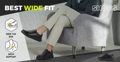 Everyday Comfort Slip-Ons – Wide Leather Shoes Designed for Support & Ease