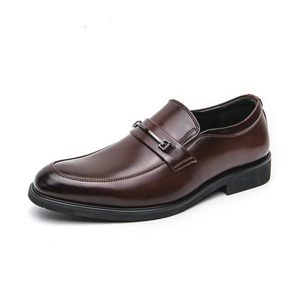 Men’s Formal Leather Loafers – Classic Slip-On Round Toe Dress Shoes