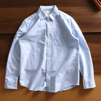 Classic Cotton Oxford Shirt – Effortless Stripes for Smart Summer Style