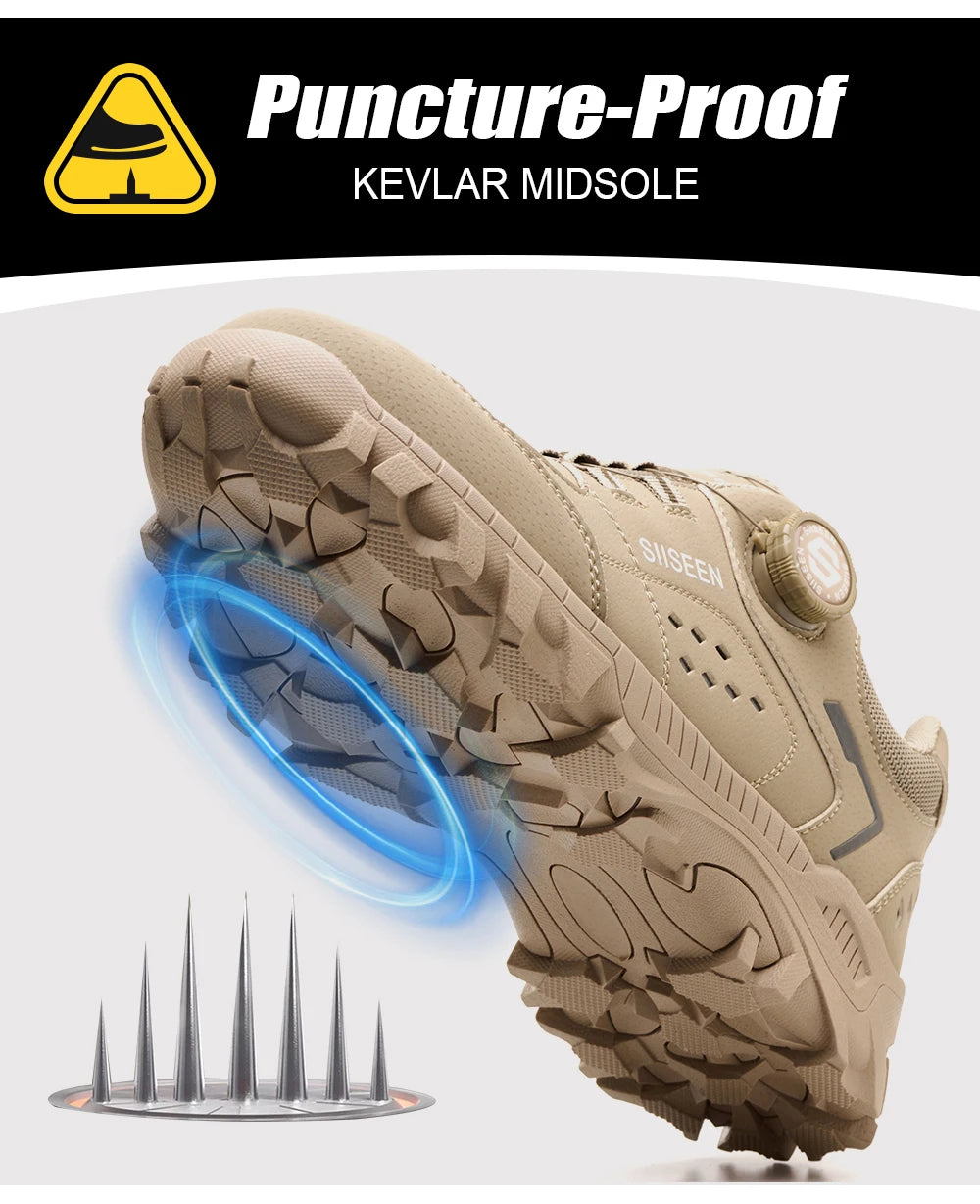 Men’s Steel Toe Safety Shoes – Lightweight, Breathable & Puncture-Resistant Work Footwear