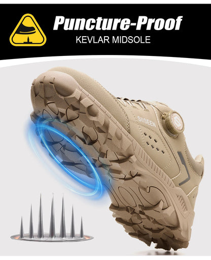 Men’s Steel Toe Safety Shoes – Lightweight, Breathable & Puncture-Resistant Work Footwear