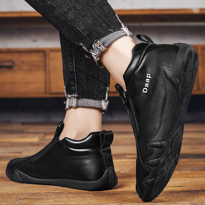 Luxury Men's Casual Shoes Designer Leather Shoes Soft Soles Comfort Sneakers Outdoor Lightweight Flats Anti Slip Walking Shoes