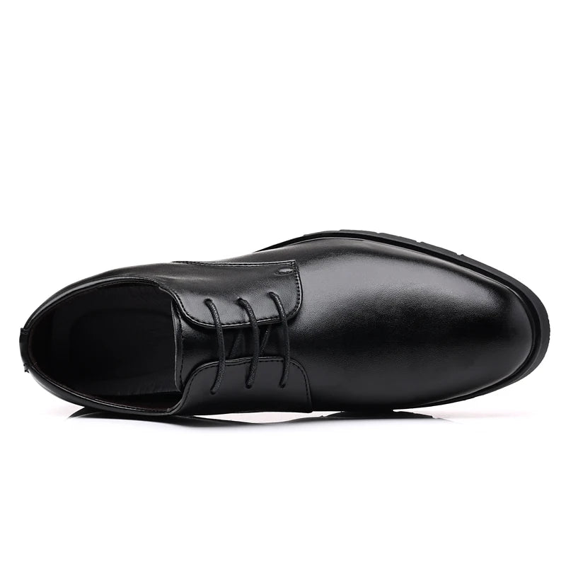 Men’s Formal Leather Dress Shoes – Italian Luxury Lace-Up with Breathable Non-Slip Sole