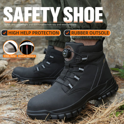Rugged Safety Boots – Waterproof Steel Toe Protection for Work & Outdoor Riding