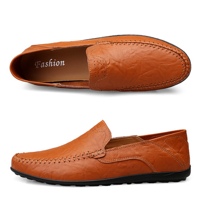 Men’s Genuine Leather Loafers – Casual Luxury Slip-On, Breathable Comfort