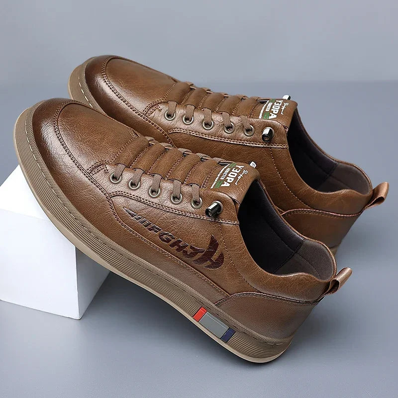 Trendy Men's Casual Shoes Simple Men's Retro Genuine Leather Shoes Elegant Formal  Commuter Work Shoes Free Delivery Loafers