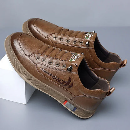 Trendy Men's Casual Shoes Simple Men's Retro Genuine Leather Shoes Elegant Formal  Commuter Work Shoes Free Delivery Loafers