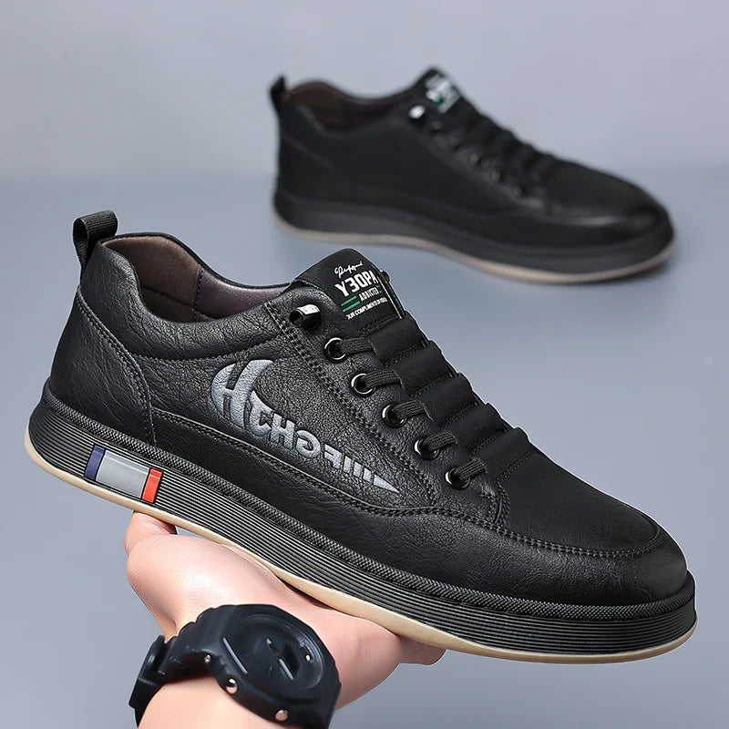 Trendy Men's Casual Shoes Simple Men's Retro Genuine Leather Shoes Elegant Formal  Commuter Work Shoes Free Delivery Loafers
