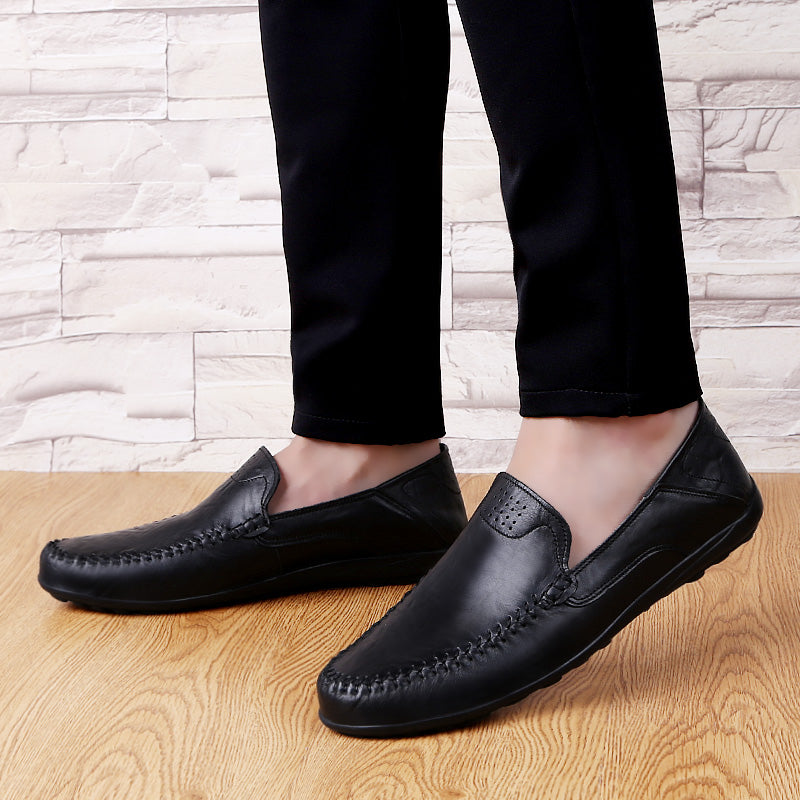 Men’s Genuine Leather Loafers – Casual Luxury Slip-On, Breathable Comfort