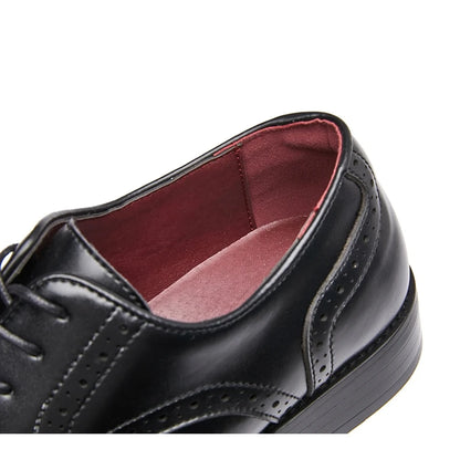 High Quality Height Increase Oxford Dress Shoes Men Genuine Cow Leather Suit Shoes Lift Brogues Wedding Formal Elevator Shoes
