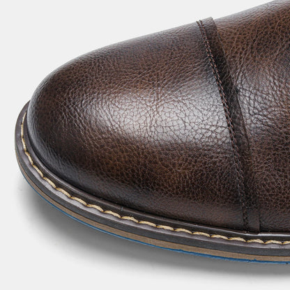 Retro Men's Derby Shoes 2024 New Men Casual shoes Fashion Men Leather Shoes #AL6604