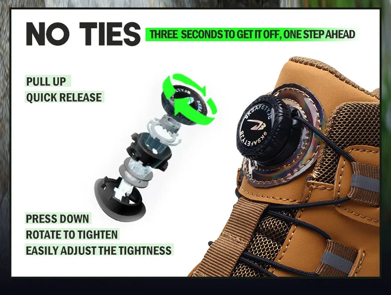 Rugged Safety Boots – Waterproof Steel Toe Protection for Work & Outdoor Riding