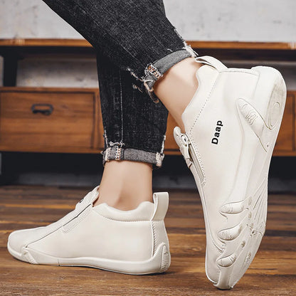 Luxury Men's Casual Shoes Designer Leather Shoes Soft Soles Comfort Sneakers Outdoor Lightweight Flats Anti Slip Walking Shoes