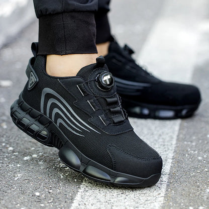 Modern Work Sneakers – Stylish Safety Shoes with Rotary Button Fit & Full Protection