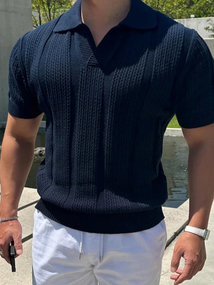 Breezy White Knit Tee – Stylish Hollow Design for Cool Summer Comfort