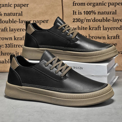 Outdoor Leather Men's Casual Shoes Fashion Breathable Slip-on man Loafers Comfortable Lazy Shoes Soft Flat Driving Walking Shoes