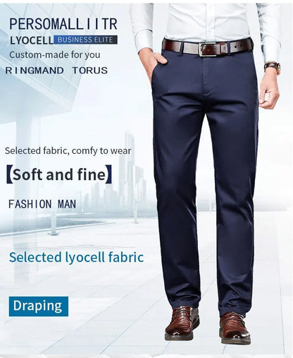Lightweight Ice Silk Suit Pants – Cool Comfort with a Sharp Business Look