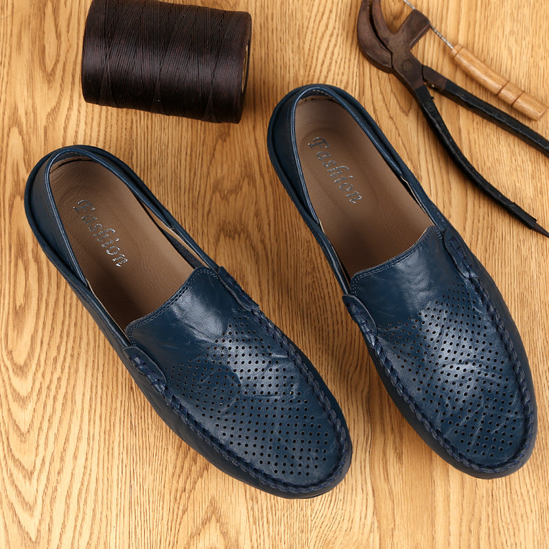 Effortless Summer Luxury – Breathable Leather Driving Loafers