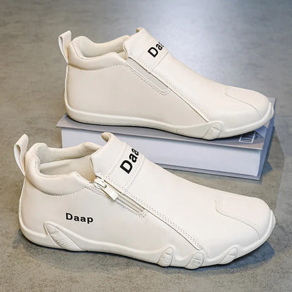 Luxury Men's Casual Shoes Designer Leather Shoes Soft Soles Comfort Sneakers Outdoor Lightweight Flats Anti Slip Walking Shoes