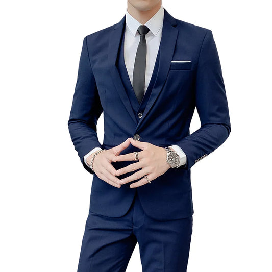 Classic 3-Piece Suit – Timeless Gentleman’s Style for Business, Weddings & Special Occasions