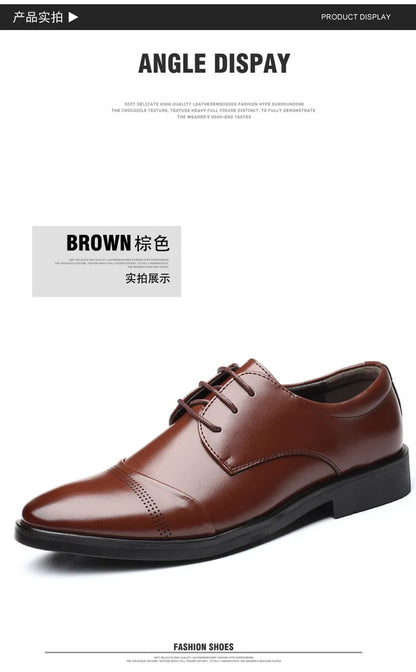 Men’s Formal Leather Shoes – Classic Business Dress Shoes in Large Sizes