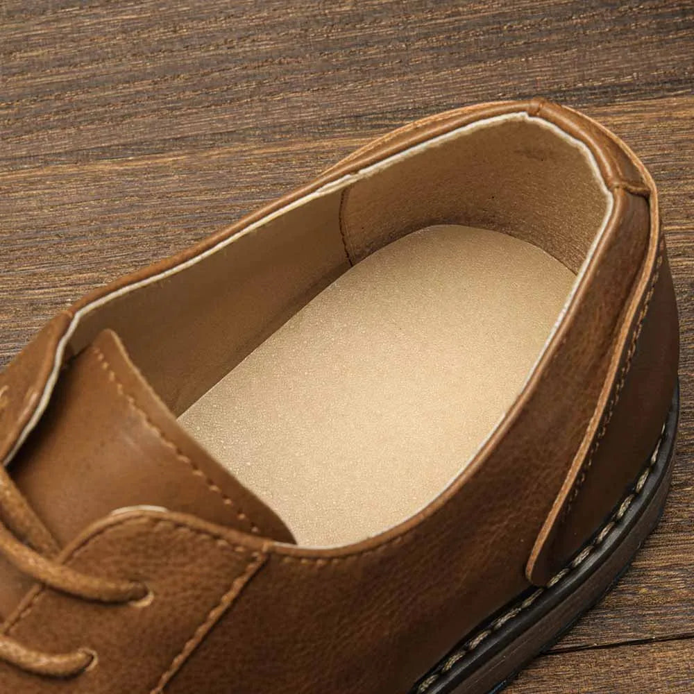 Retro Men's Derby Shoes 2024 New Men Casual shoes Fashion Men Leather Shoes #AL6604