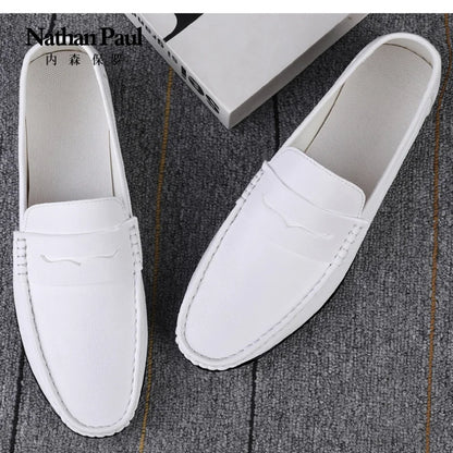 Men’s Shoes – New Casual Driving Style Loafers, Fashion Outdoor Slip-On Lazy Flats