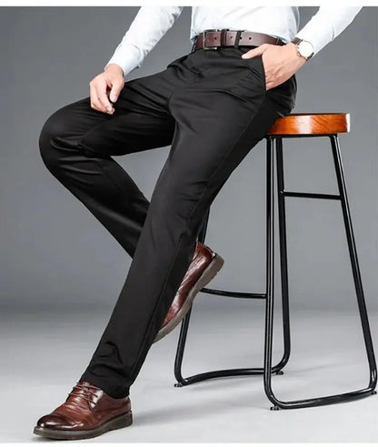 Lightweight Ice Silk Suit Pants – Cool Comfort with a Sharp Business Look