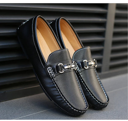 Handcrafted Leather Loafers – Effortless Comfort with Korean-Inspired Style