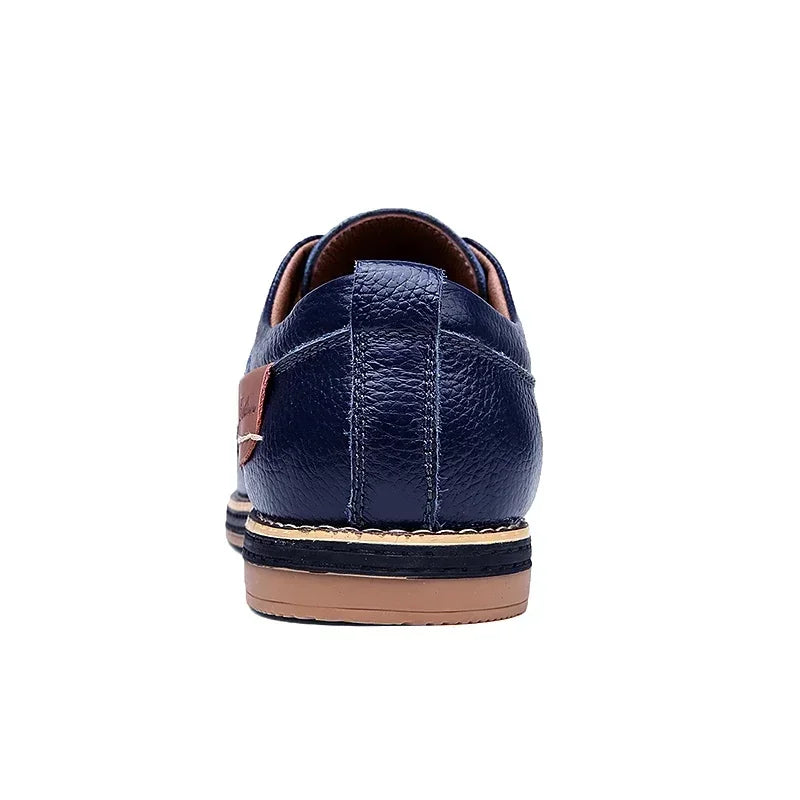 Men’s Oxford Shoes – Genuine Leather Brogue Lace-Up Dress Footwear, Italian Luxury Brand Moccasins & Loafers, Plus Size 38–48