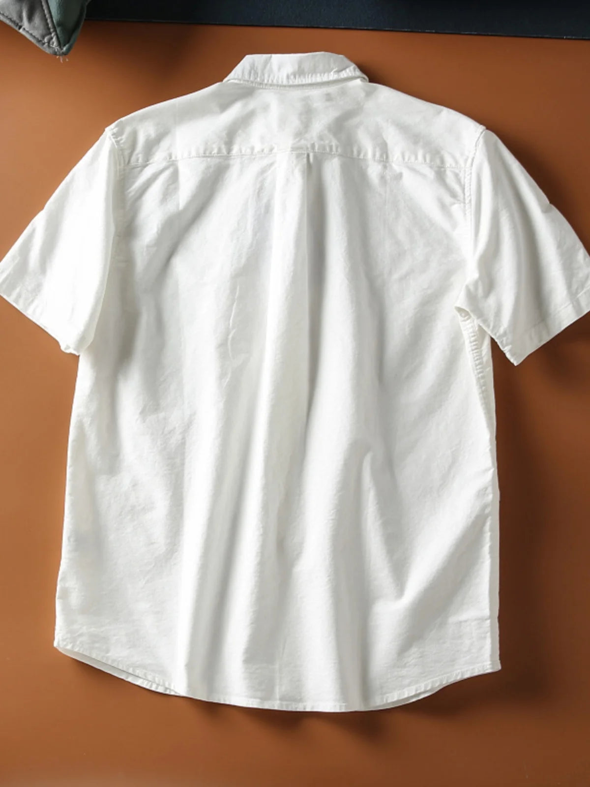 Japanese Short Sleeve Loose Fit Ox Cloth Men's Breathable Cotton