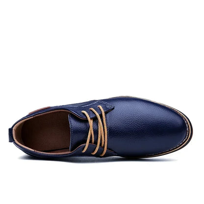 Men’s Oxford Shoes – Genuine Leather Brogue Lace-Up Dress Footwear, Italian Luxury Brand Moccasins & Loafers, Plus Size 38–48