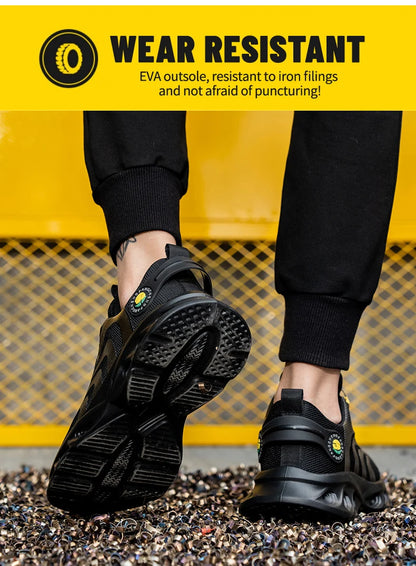 Men’s Waterproof Safety Boots – Indestructible Steel Toe Work Footwear with Anti-Smash & Stab Resistance