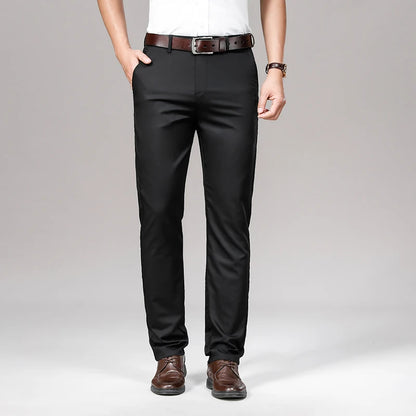 Cool & Comfortable Men’s Summer Trousers – Smart Bamboo Fiber Blend for Work or Casual