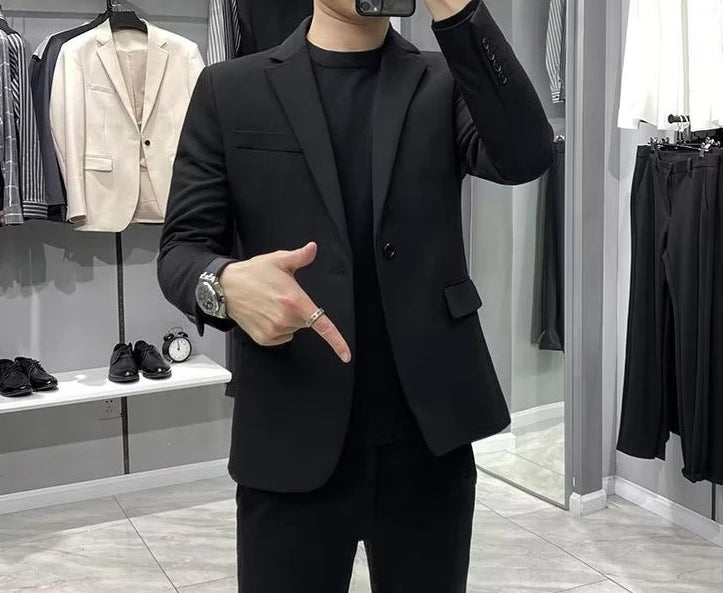 Men’s Business Blazer – Classic Black Suit Jacket in Regular & Plus Sizes