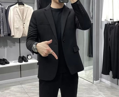 Men’s Business Blazer – Classic Black Suit Jacket in Regular & Plus Sizes