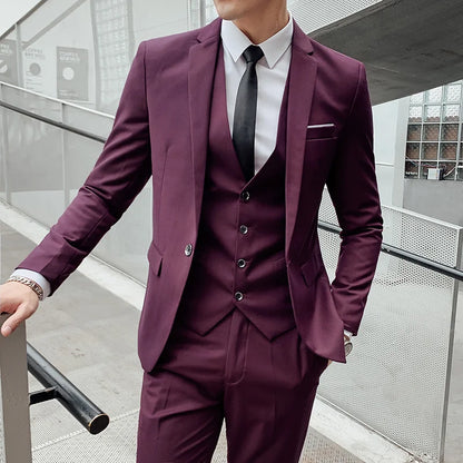 Classic 3-Piece Suit – Timeless Gentleman’s Style for Business, Weddings & Special Occasions