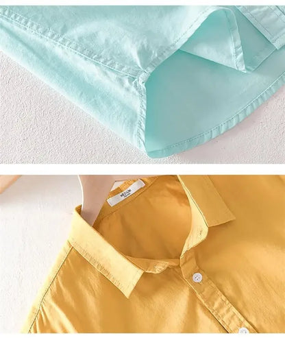 Relaxed Japanese Style Linen Shirt – Breezy Summer Comfort with Artistic Charm