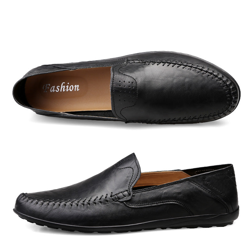 Men’s Genuine Leather Loafers – Casual Luxury Slip-On, Breathable Comfort