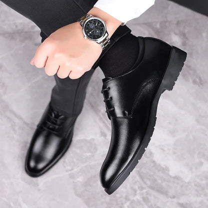 Men’s Formal Leather Dress Shoes – Italian Luxury Lace-Up with Breathable Non-Slip Sole