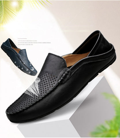 Effortless Summer Luxury – Breathable Leather Driving Loafers