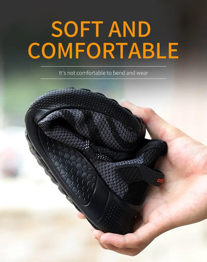 Men’s Safety Work Shoes – Anti-Puncture Indestructible Sneakers, Lightweight Protective Boots