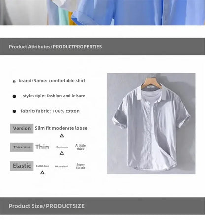 Relaxed Japanese Style Linen Shirt – Breezy Summer Comfort with Artistic Charm