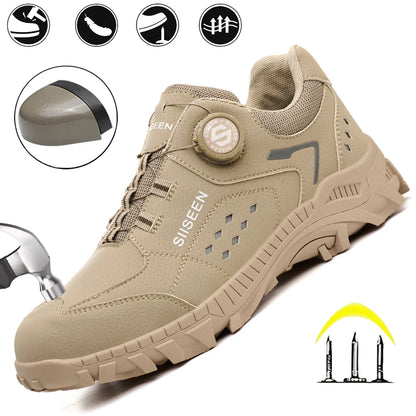 Men’s Steel Toe Safety Shoes – Lightweight, Breathable & Puncture-Resistant Work Footwear