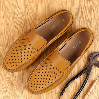 Effortless Summer Luxury – Breathable Leather Driving Loafers