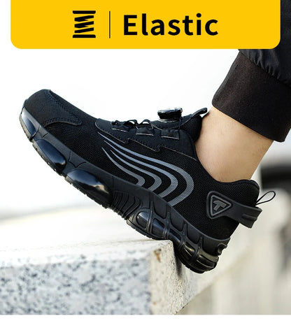 Modern Work Sneakers – Stylish Safety Shoes with Rotary Button Fit & Full Protection