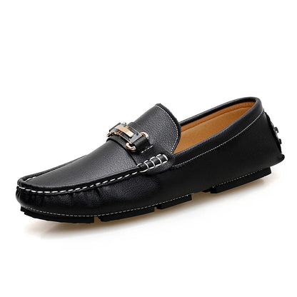Handcrafted Leather Loafers – Effortless Comfort with Korean-Inspired Style