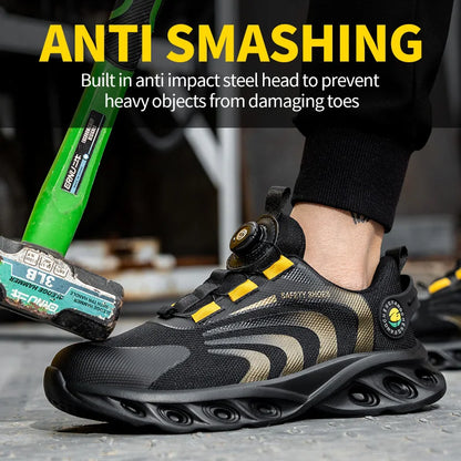 Men’s Waterproof Safety Boots – Indestructible Steel Toe Work Footwear with Anti-Smash & Stab Resistance