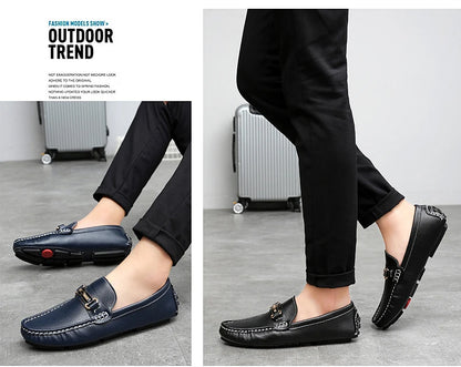 Handcrafted Leather Loafers – Effortless Comfort with Korean-Inspired Style