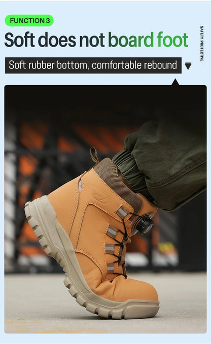 Rugged Safety Boots – Waterproof Steel Toe Protection for Work & Outdoor Riding